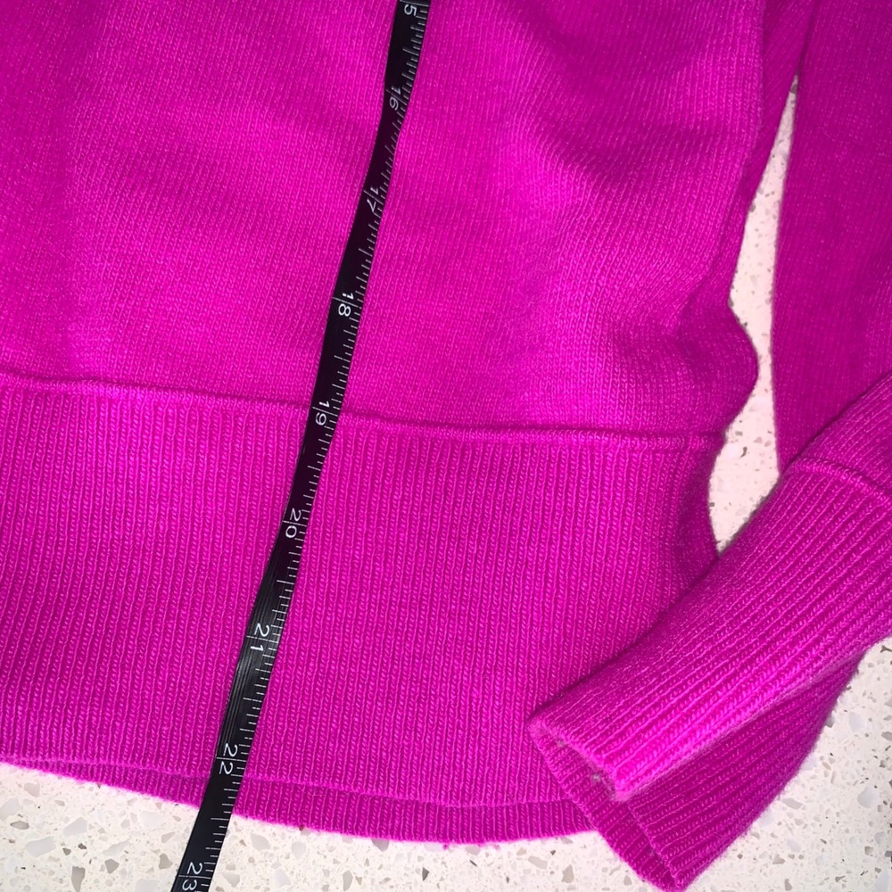 Banana Republic Italian Merino Blend Sweater Fuchsia Pink Crew Neck Small - Picture 5 of 5